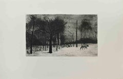 Hiver - Etching by Félix Bracquemond - 1865 ca.
