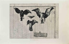 Le Haut d'Un Battant de Porte - Etching by Félix Bracquemond - 1870s