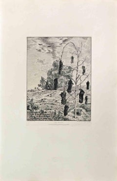 Les Taupes - Aguafuerte de Félix Bracquemond - Años 1860