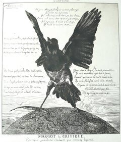 Margot La Critique - Acquaforte, acquatinta e puntasecca di F. Braquemond - 1854