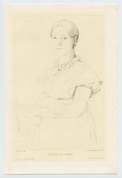 "Portrait de femme" eau-forte