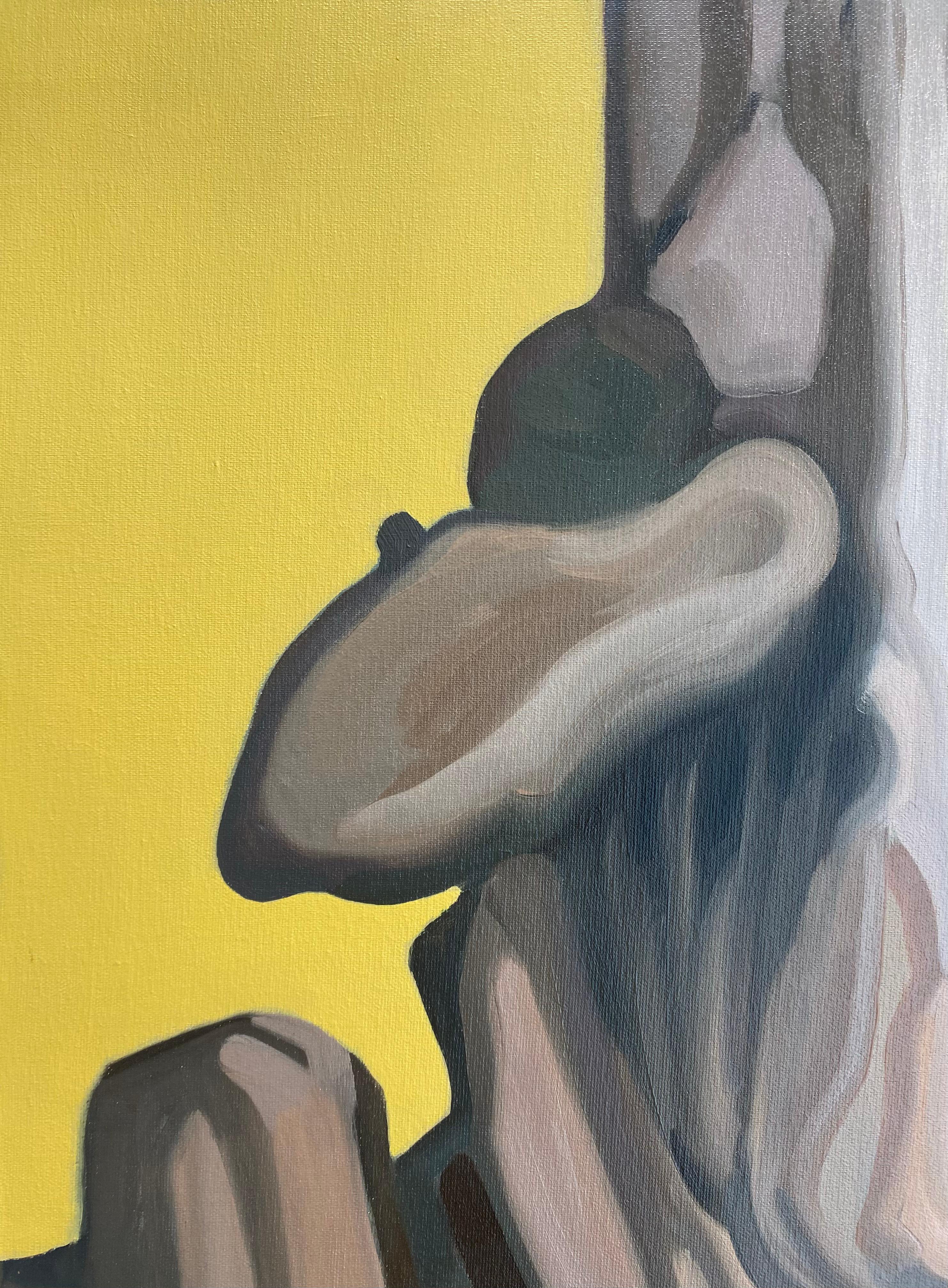 Branches 2/2 - Brown Figurative Painting by Felix Campean