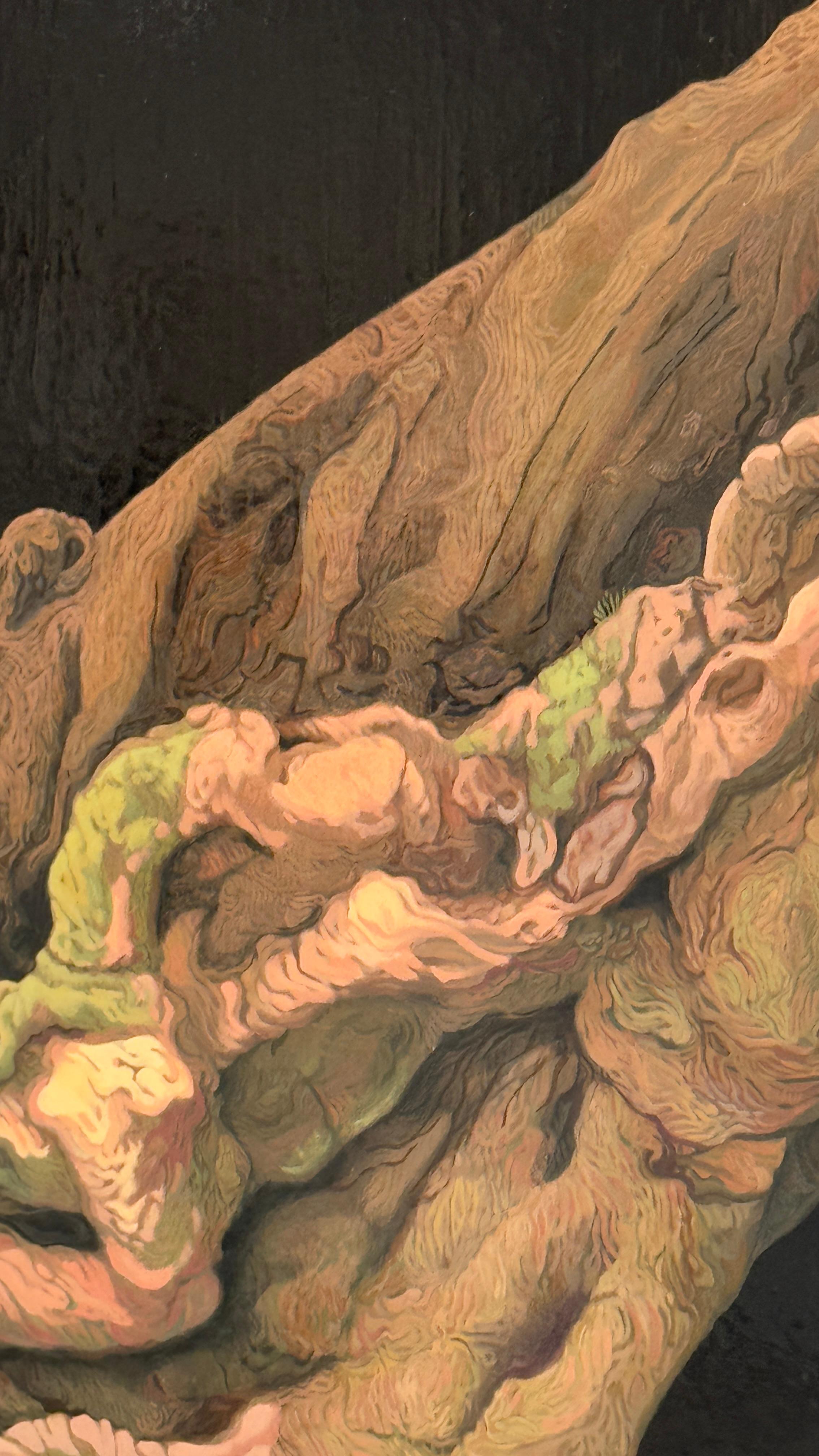 Chair des arbres VIII - Noir Figurative Painting par Felix Campean
