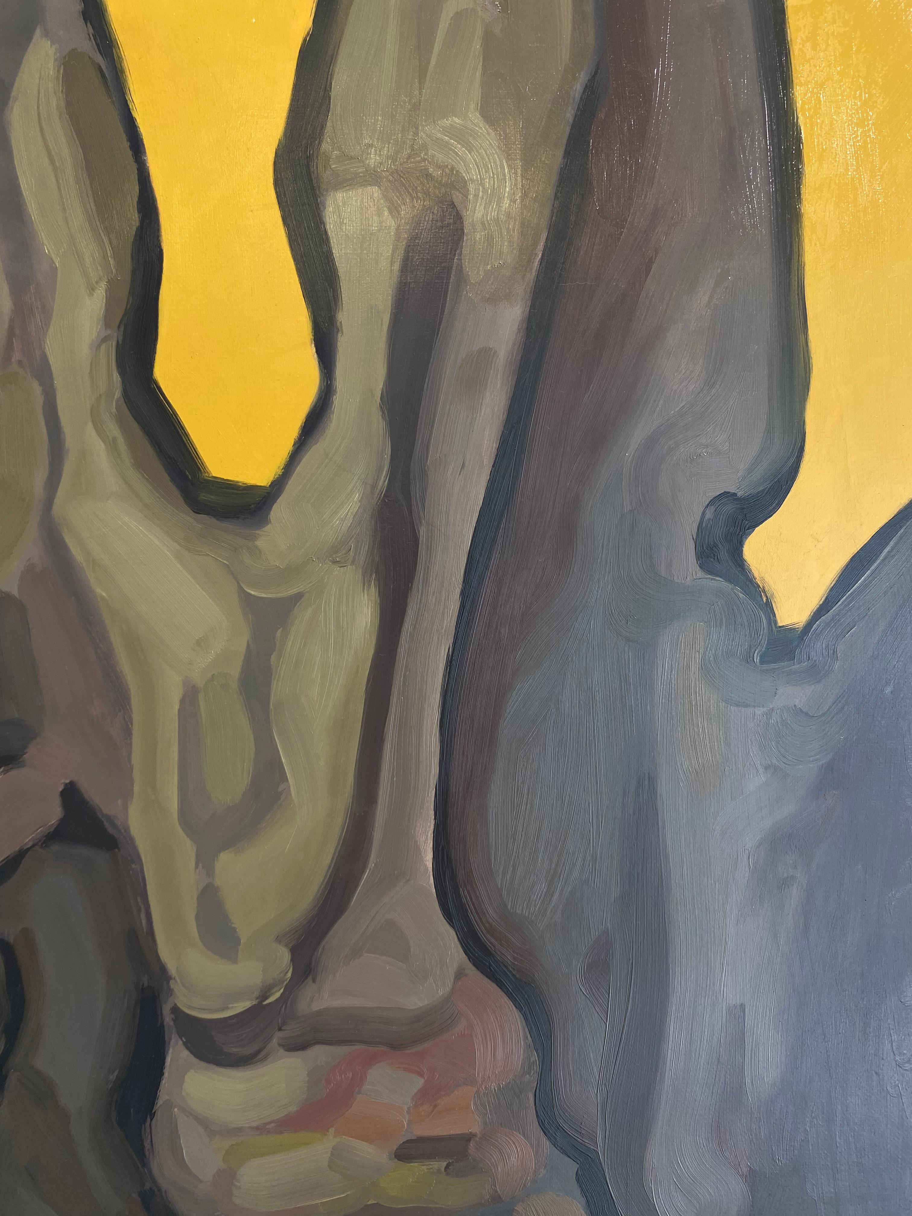 Skeleton Tree - Brown Nude Painting by Felix Campean