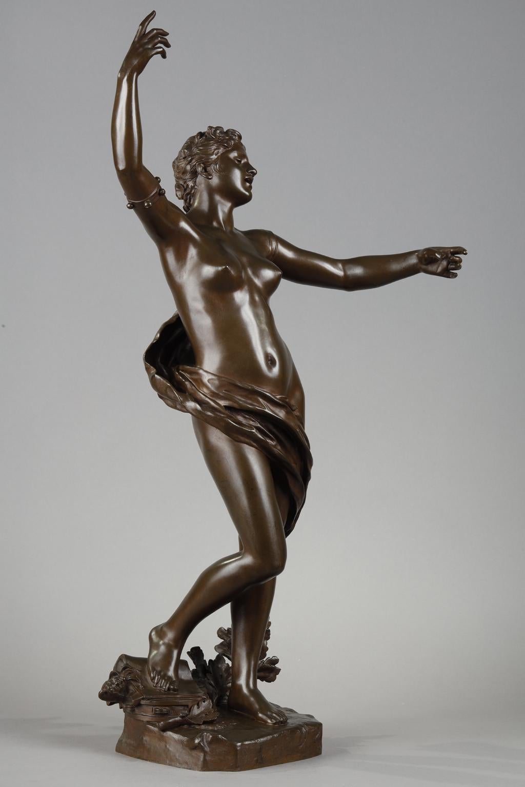 The Song - Gold Nude Sculpture by Felix Charpentier