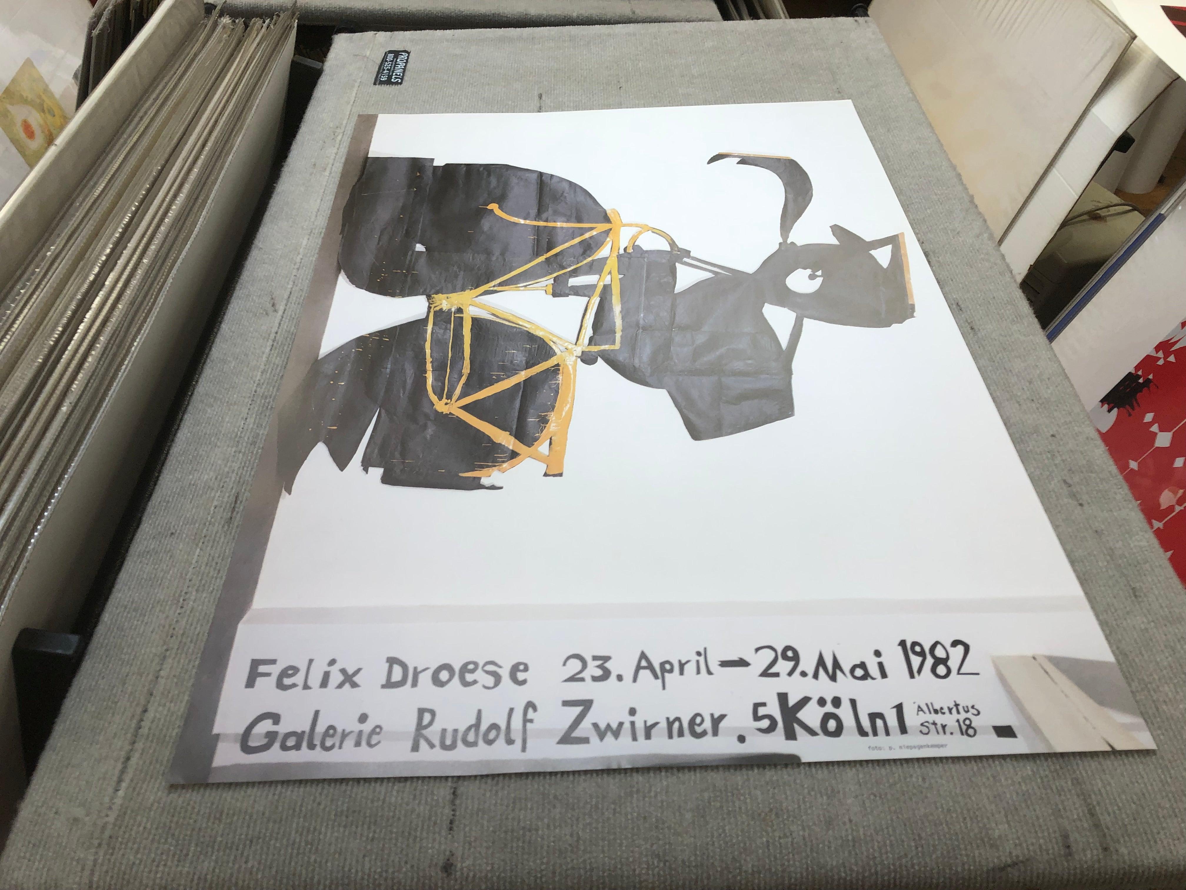 Felix Droese 'Galerie Rudolf Zwirner' 1982- Offset Lithograph For Sale 1
