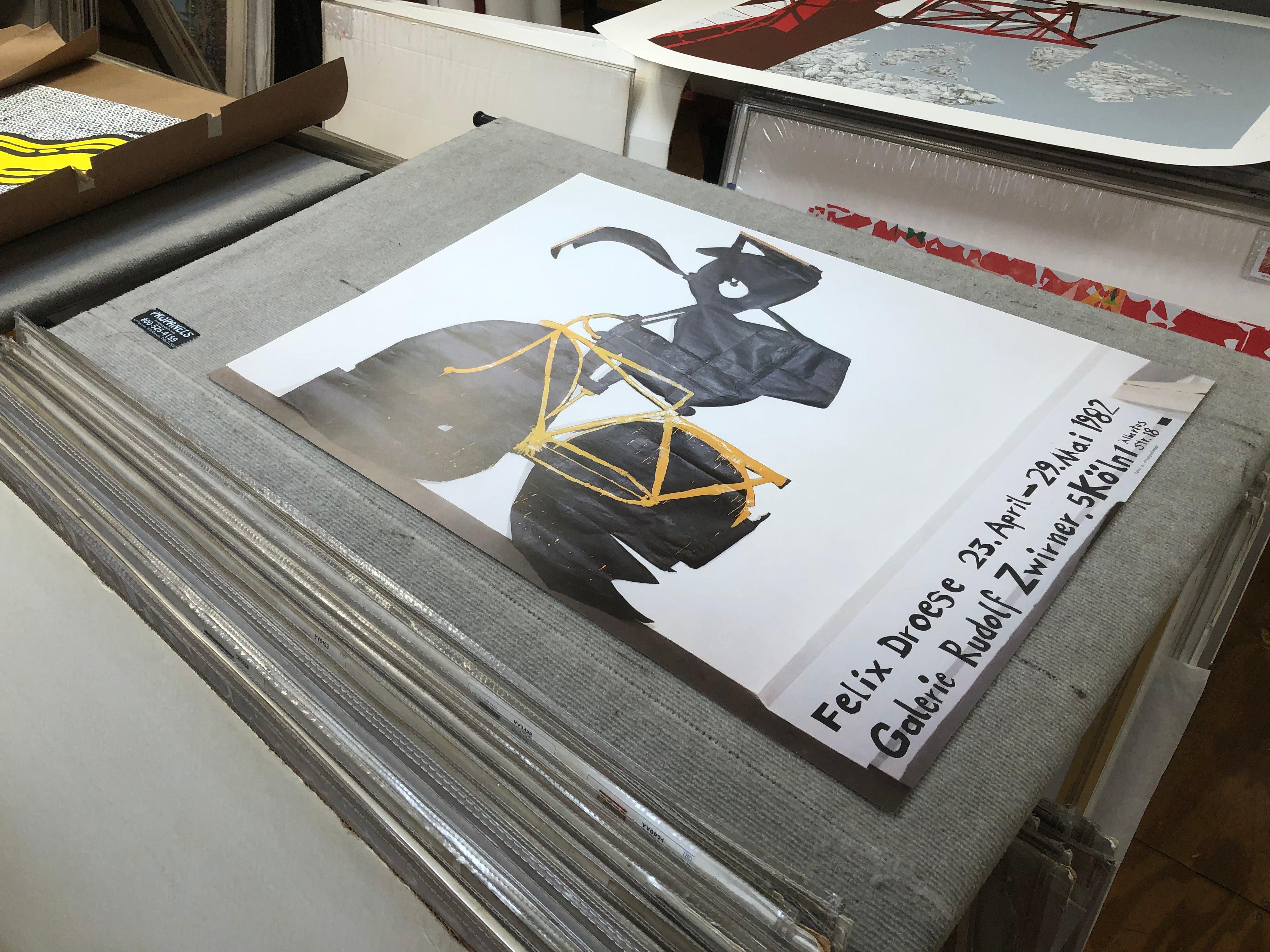 Felix Droese 'Galerie Rudolf Zwirner' 1982- Offset Lithograph For Sale 2
