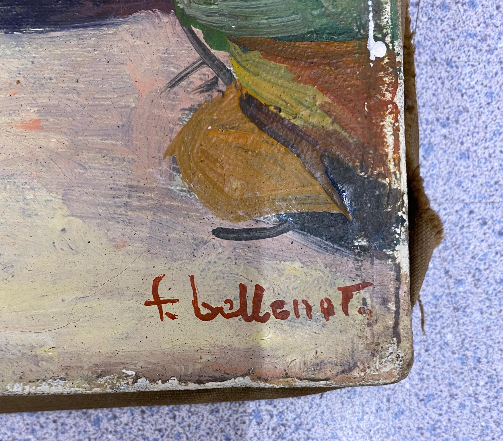 Alte Boote in der Provence, Öl auf Leinwand, Gemälde von Felix Eugene Bellenot im Angebot 16