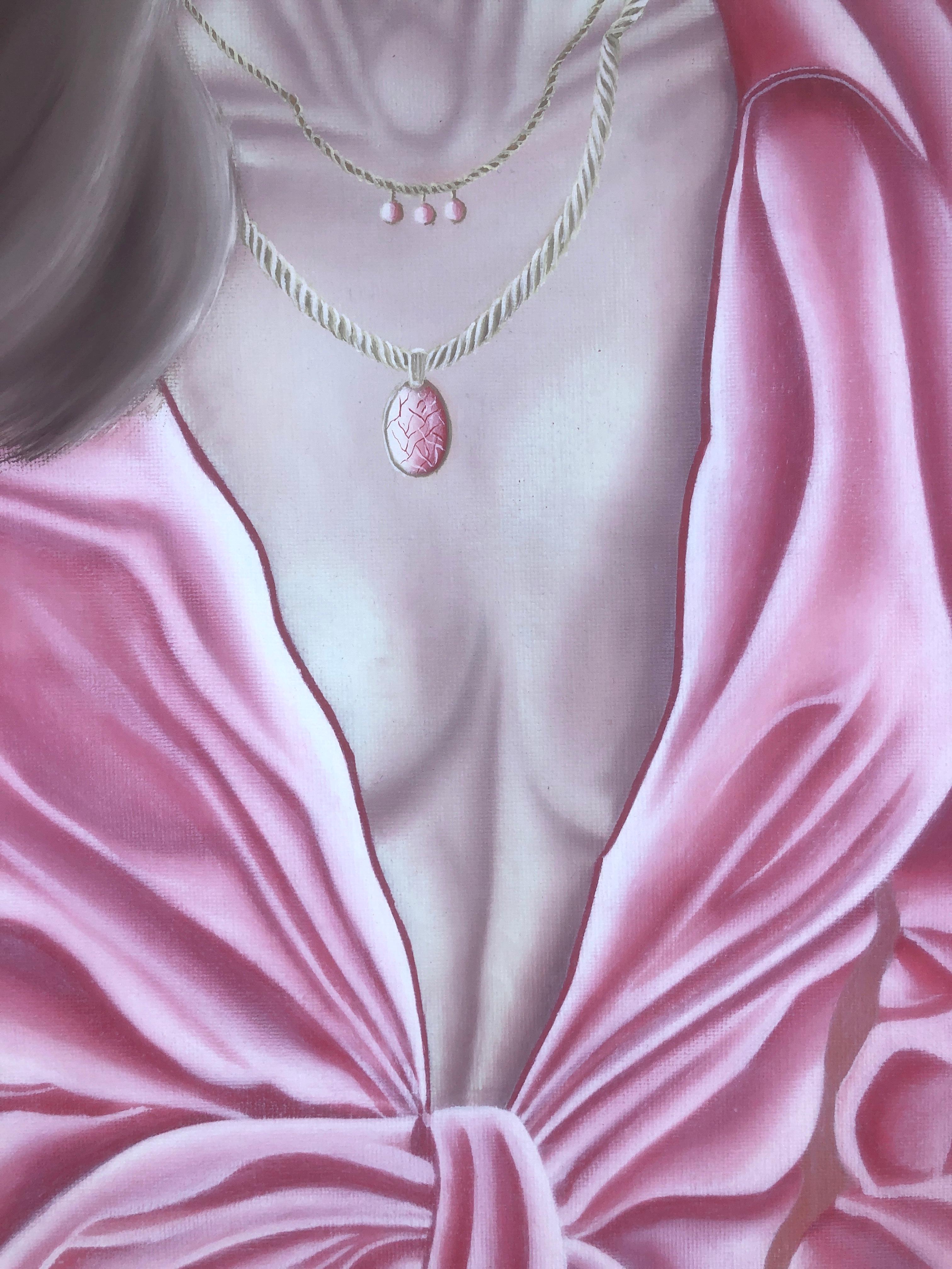 Otoño óleo sobre lienzo pintura surrealista mujer en venta 1