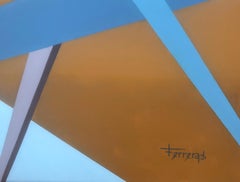 Landscape with window in D oil on canvas painting surrealist