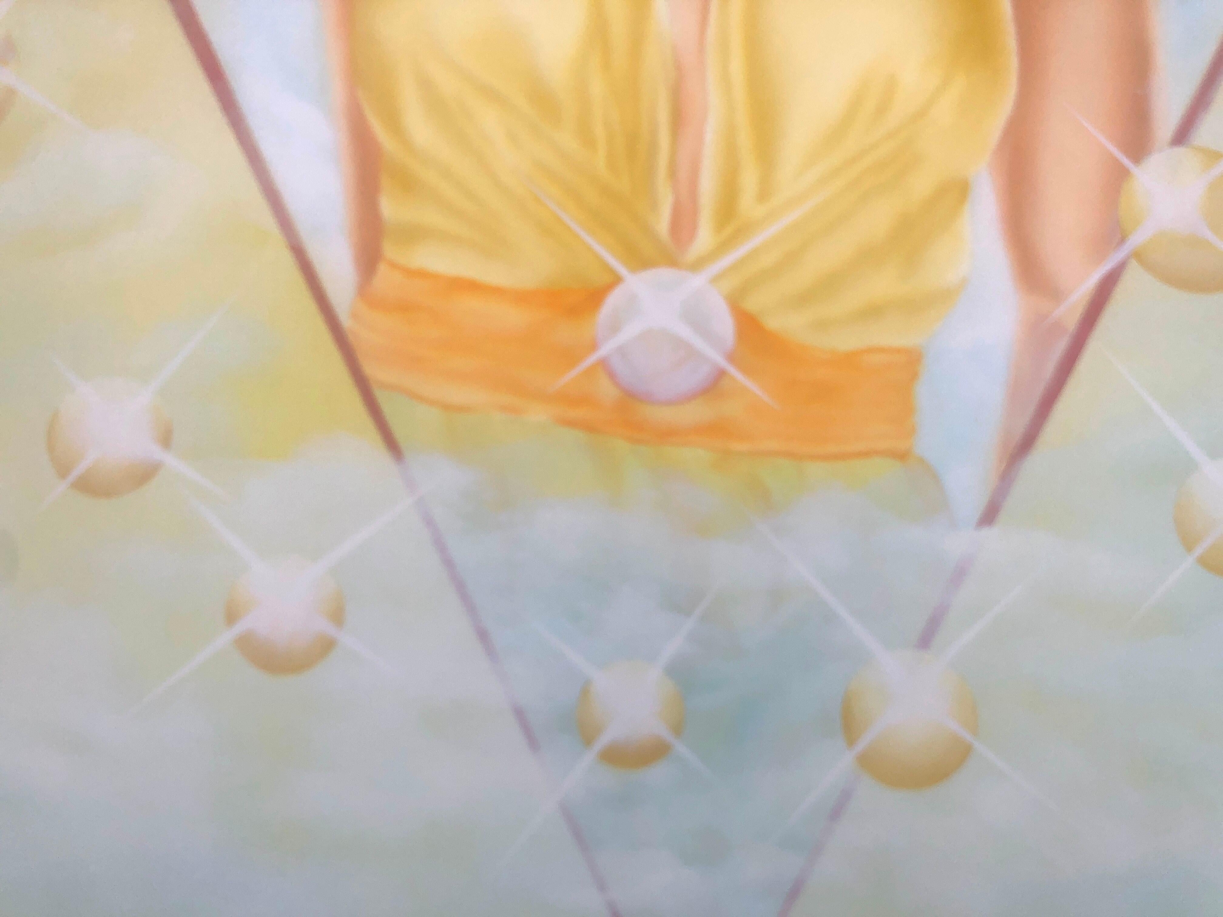paradiso femminile olio su tela pittura surrealista 1