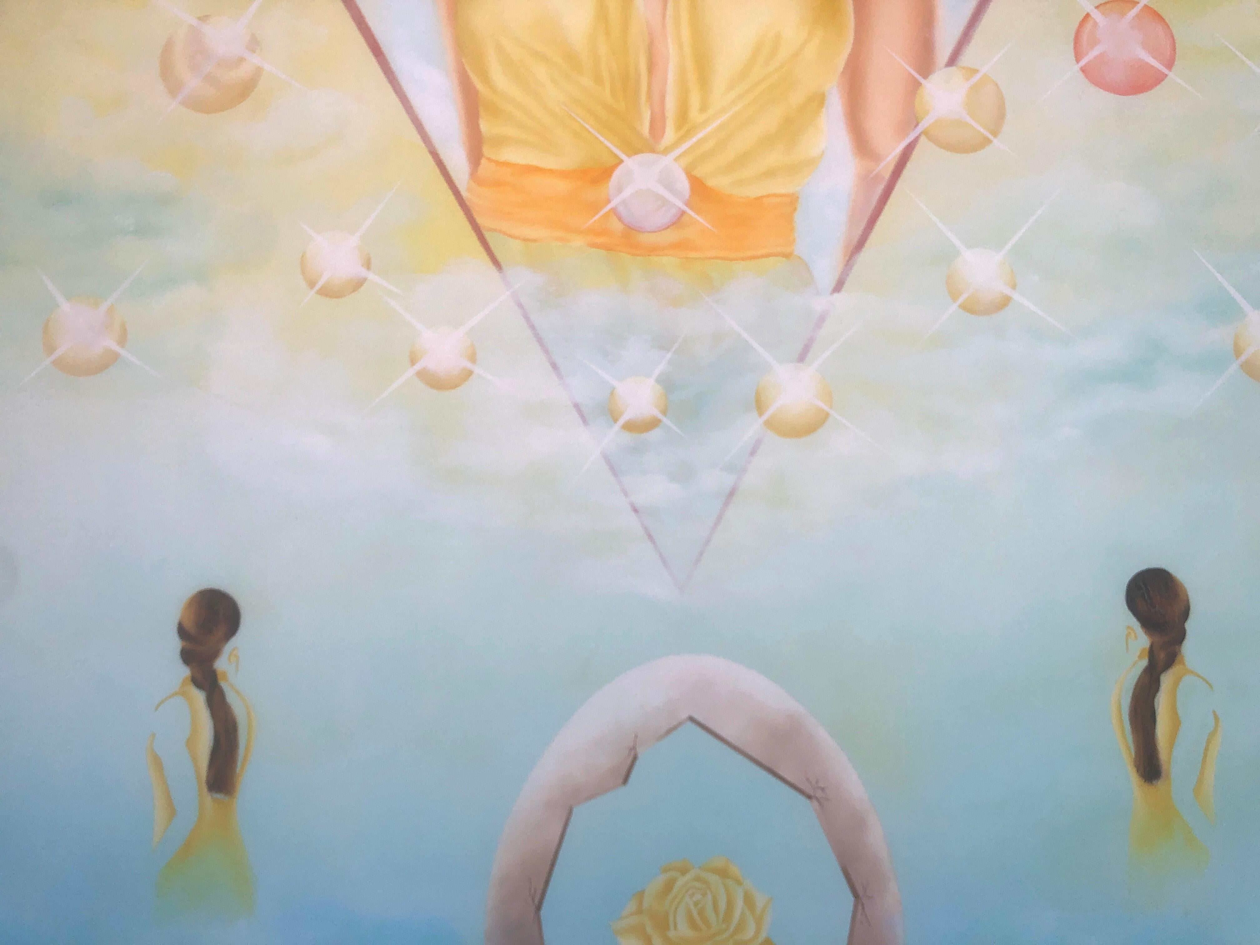 paradiso femminile olio su tela pittura surrealista 2