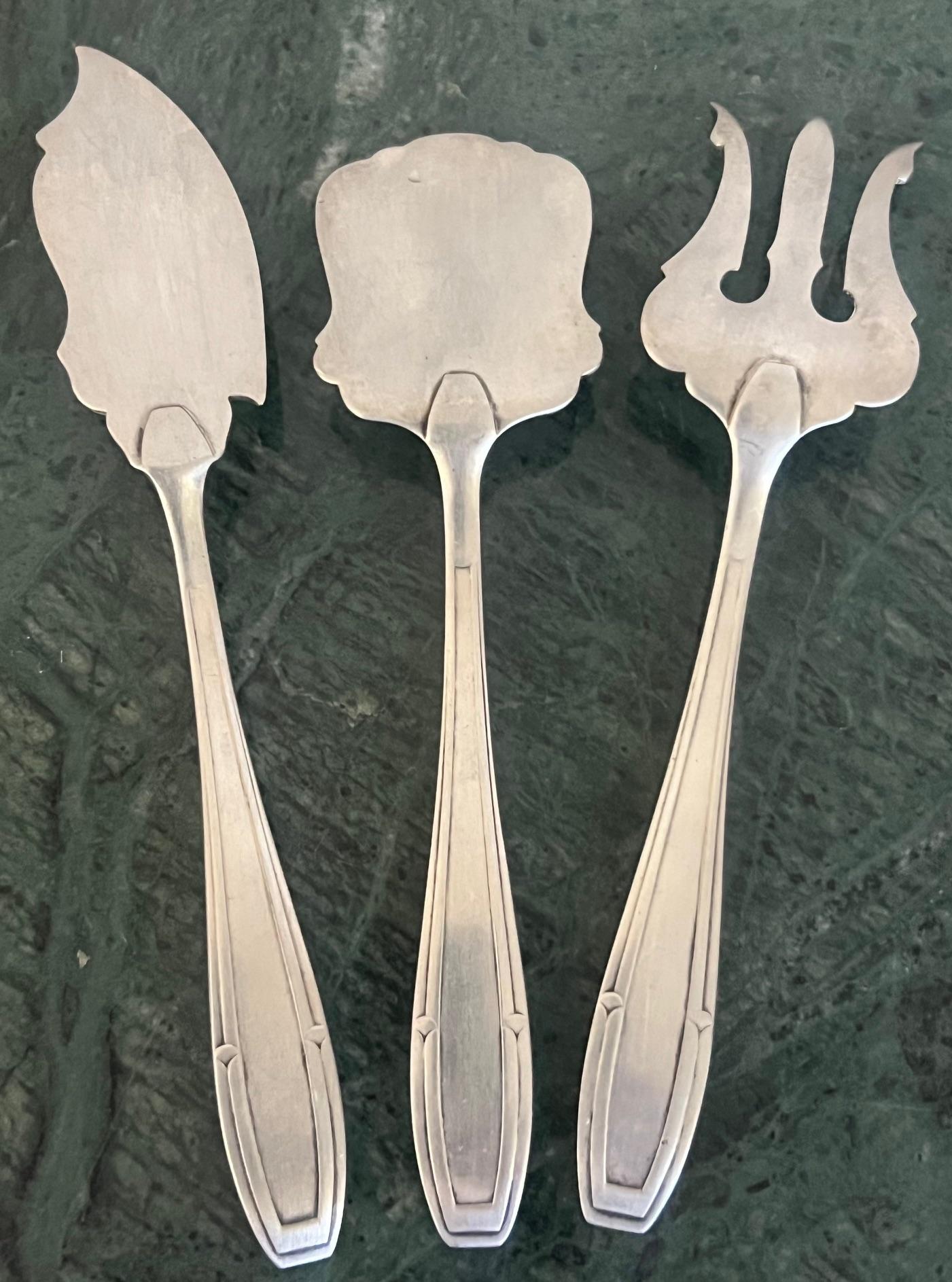 Felix Freres Art Deco Fish Serving Set, c. 1940's en vente 2