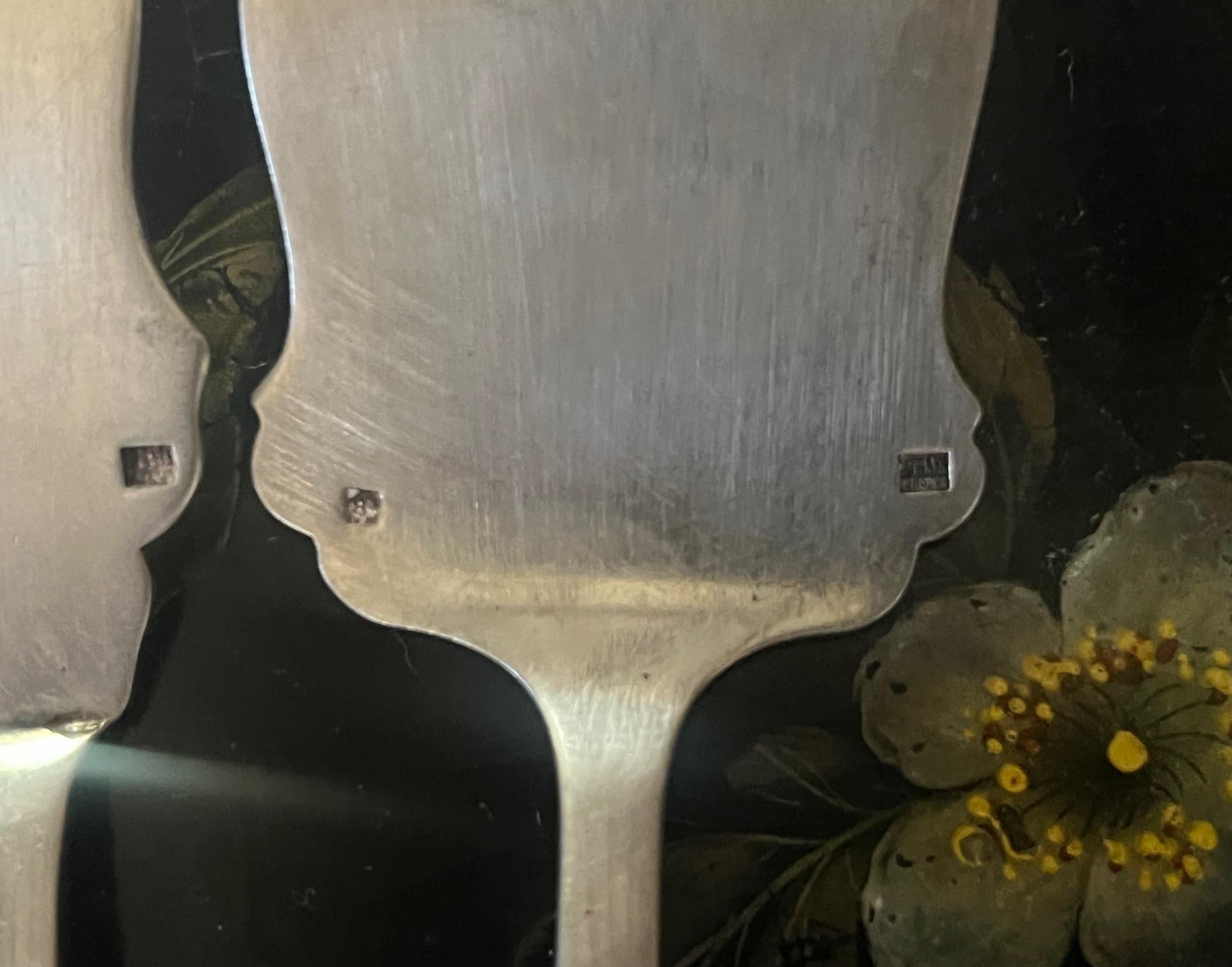 Milieu du XXe siècle Felix Freres Art Deco Fish Serving Set, c. 1940's en vente