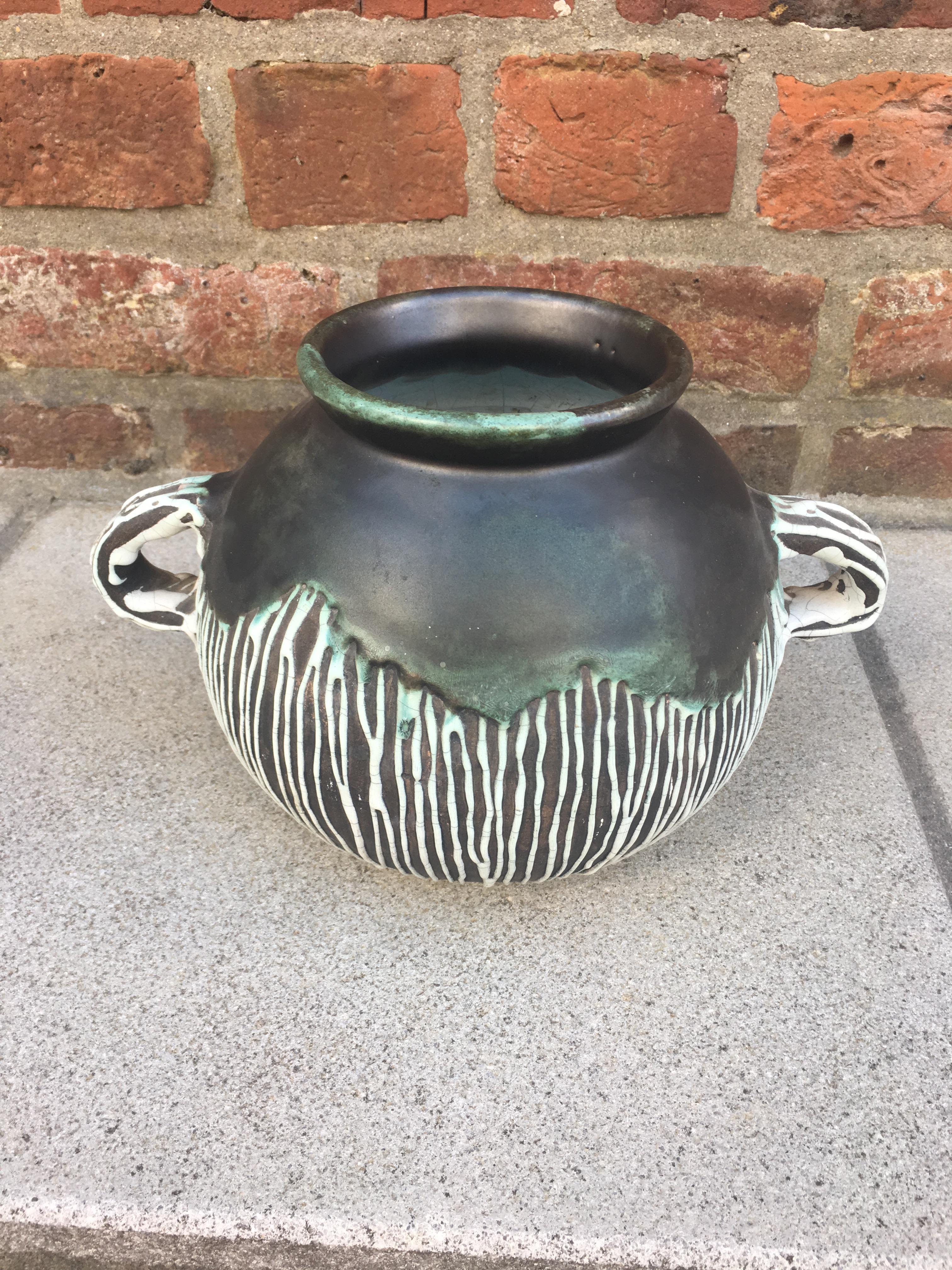 Francese Felix Gete, vaso in ceramica Art Deco per la Compagnie des Artistes Bordelais 'Cab' in vendita