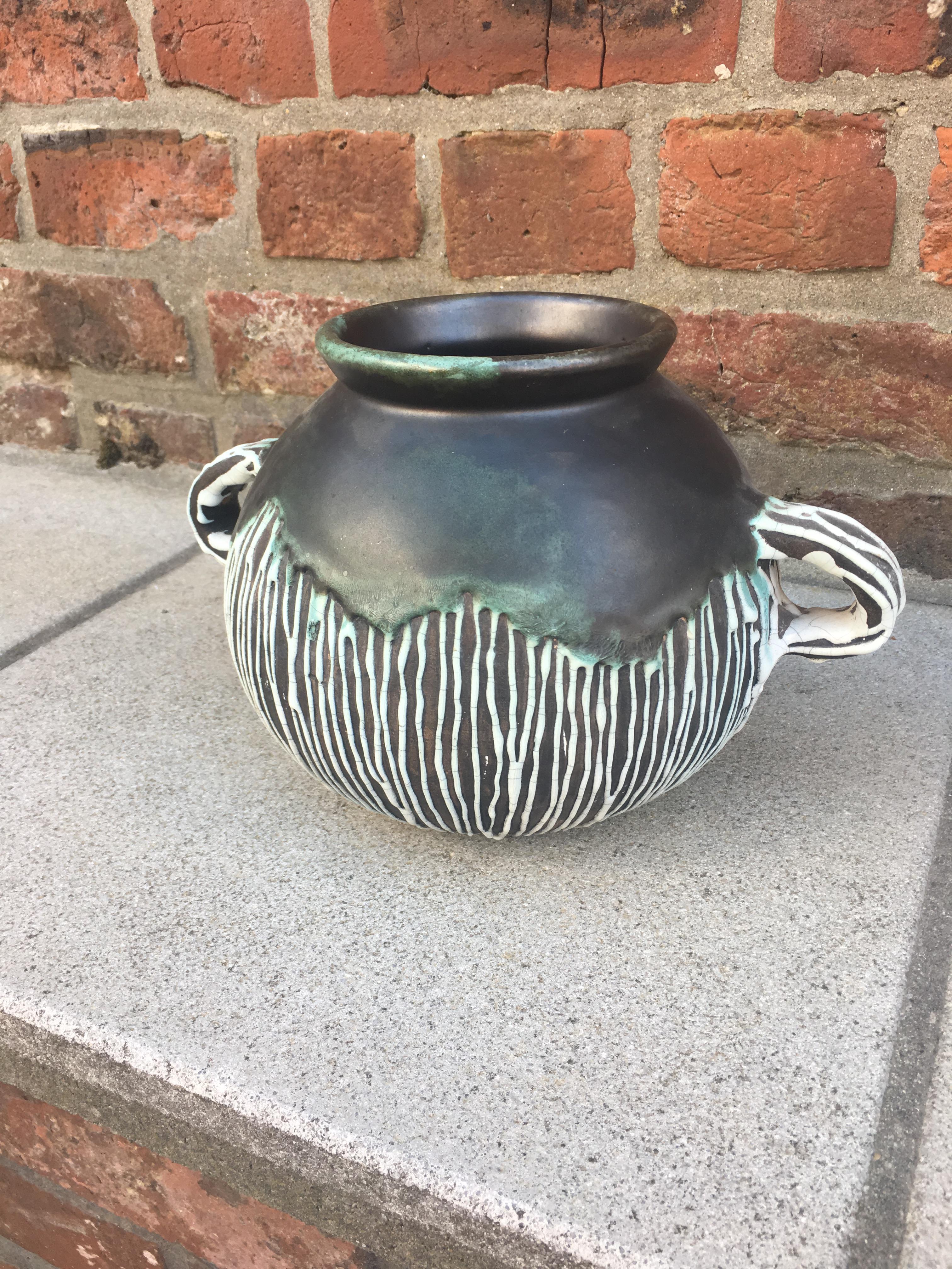 Ceramica Felix Gete, vaso in ceramica Art Deco per la Compagnie des Artistes Bordelais 'Cab' in vendita
