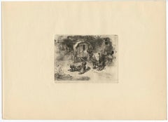 "Gardiens du Logis" original etching and aquatint