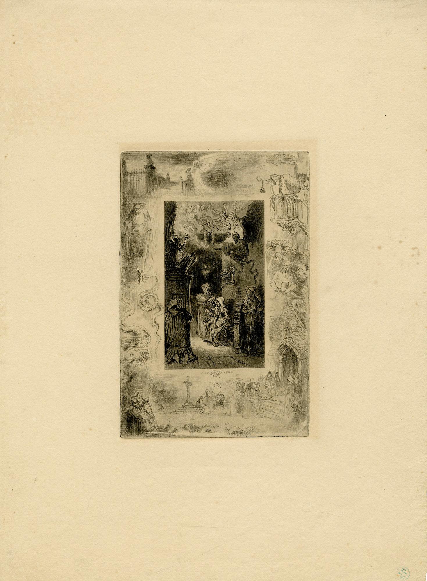 Le Curé de Cucignan - Print by Félix Hilaire Buhot
