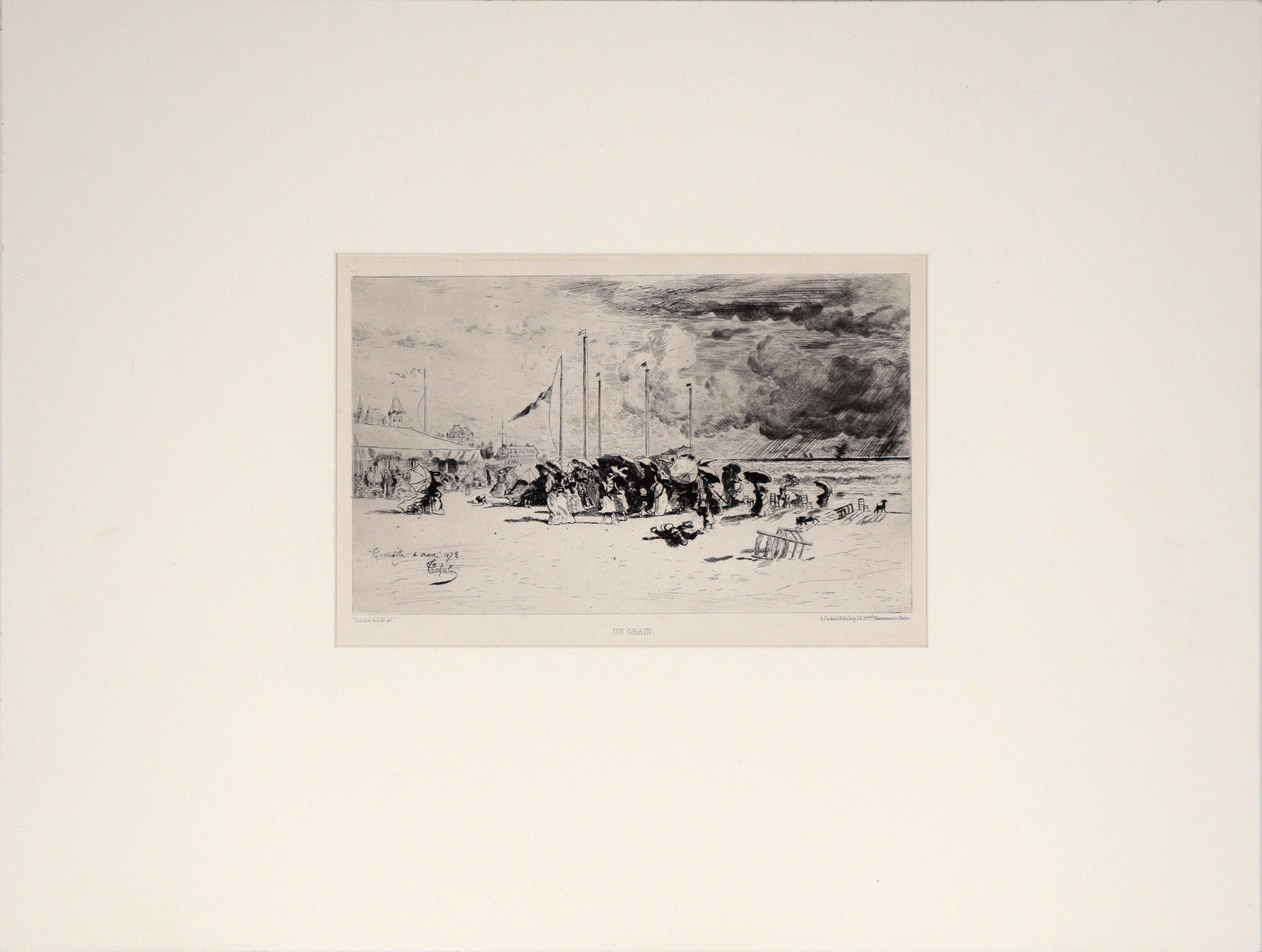 "Un Grain à Trouville" (Borrasca en Trouville) de L'Illustration Nouvelle