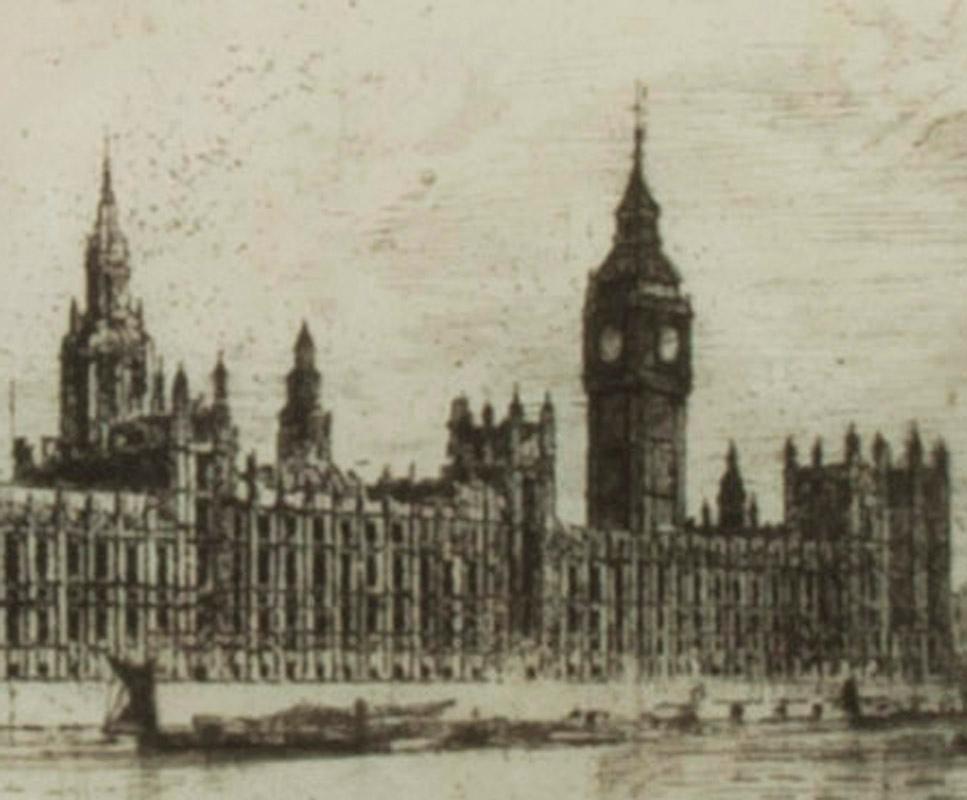 Westminster Palace - French School Print by Félix Hilaire Buhot