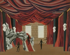 Surrealist Interior Drawings and Watercolors