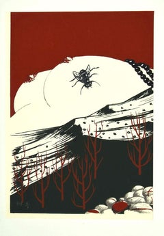 Fly - Original Screen Print y Félix Labisse - 1970s