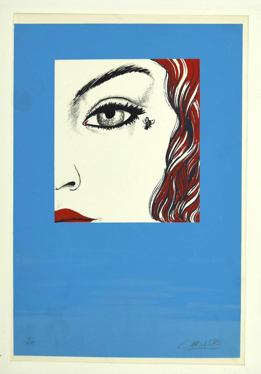 Felix Labisse Figurative Print - Fly - Original Serigraph by Félix Labisse - 1970s