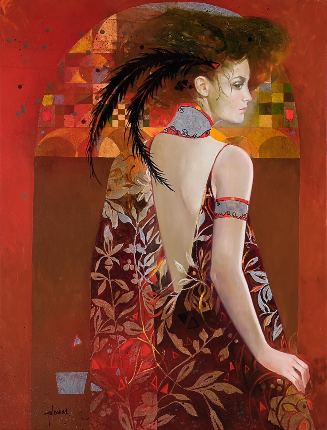  Felix Mas Figurative Painting - Plumas X