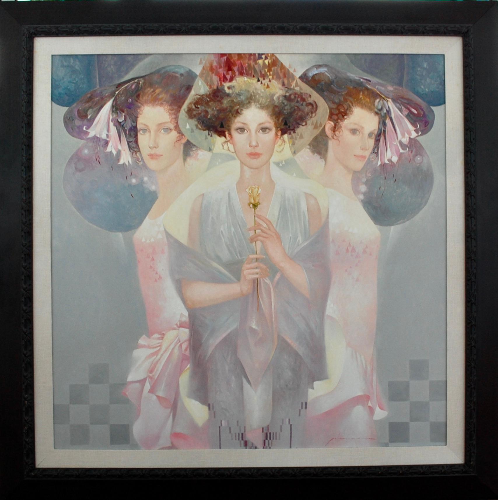 Rosa Amarilla Modern Figurative Painting  For Sale 6