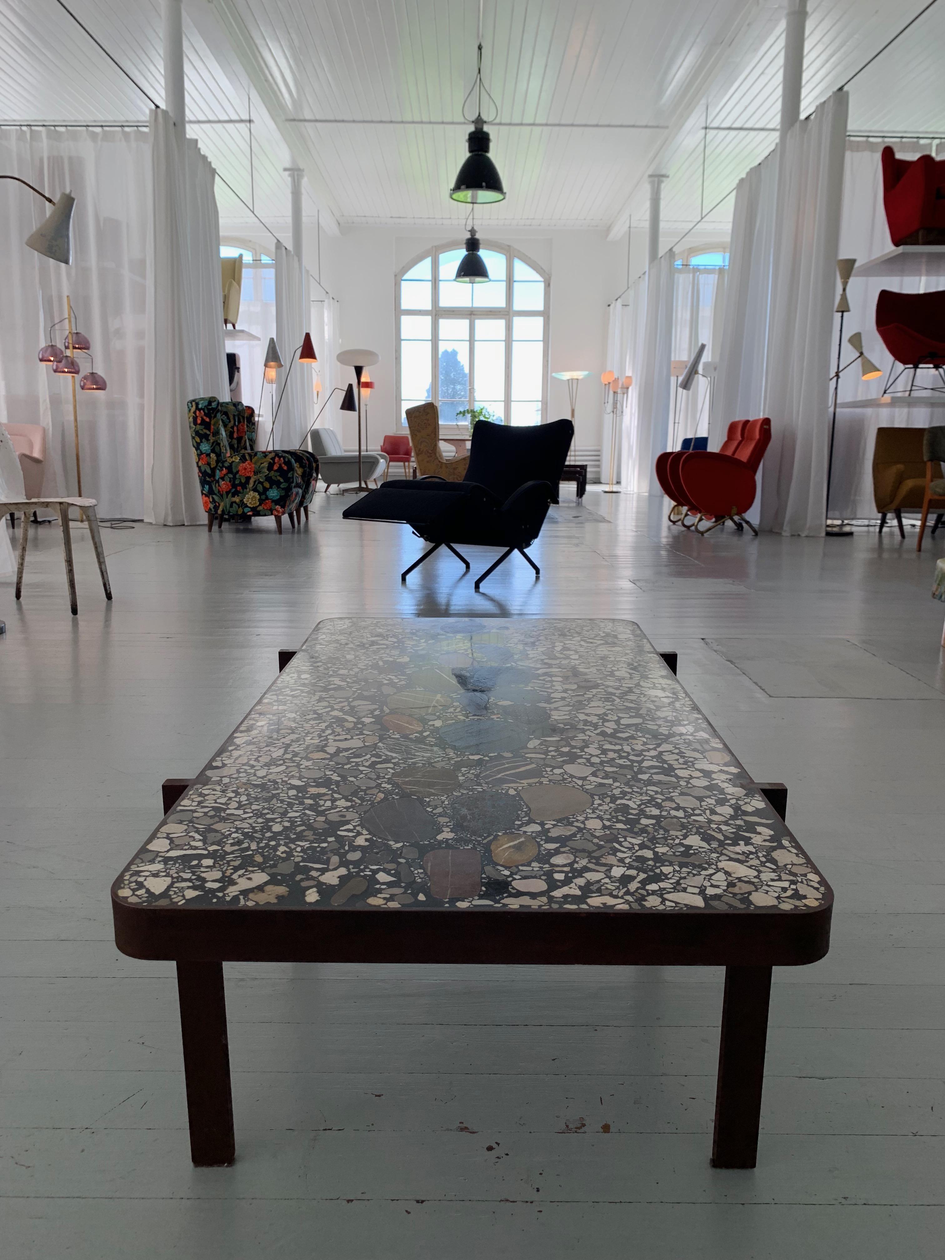 Felix Muhrhofer Contemporary Terrazzo Table with Corroded Steel Construction 14