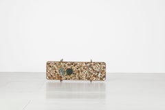 Felix Muhrhofer Contemporary Terrazzo Table with Corroded Steel Construction