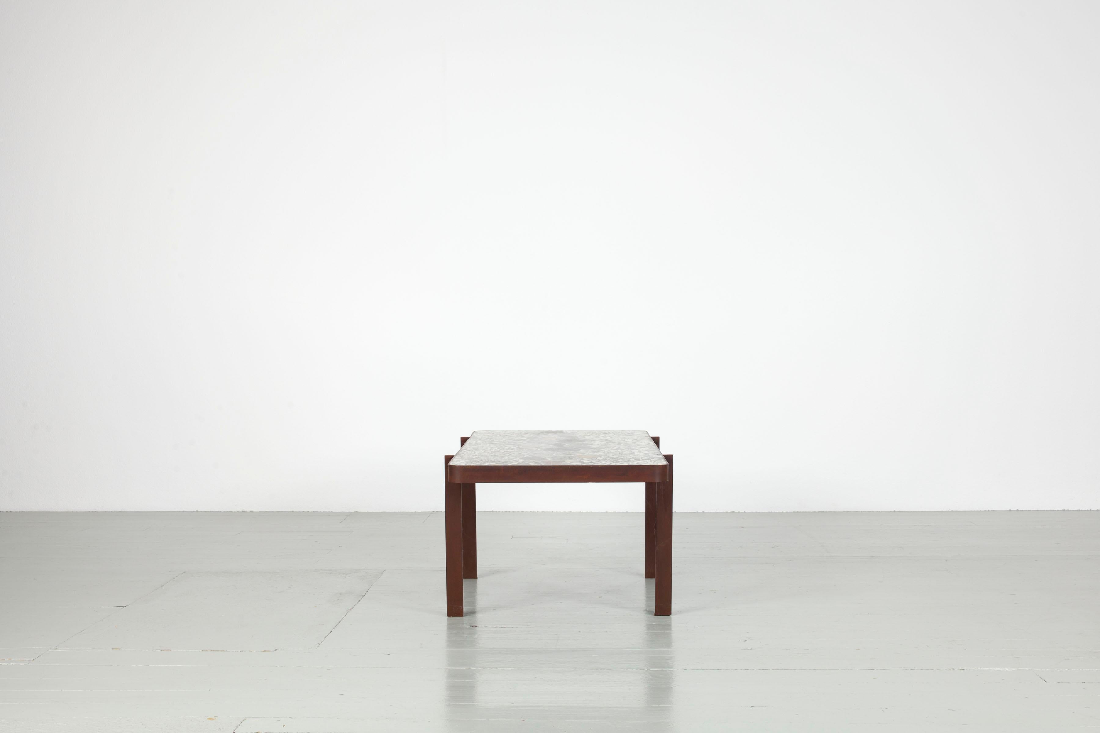 Felix Muhrhofer Contemporary Terrazzo Table with Corroded Steel Construction 2