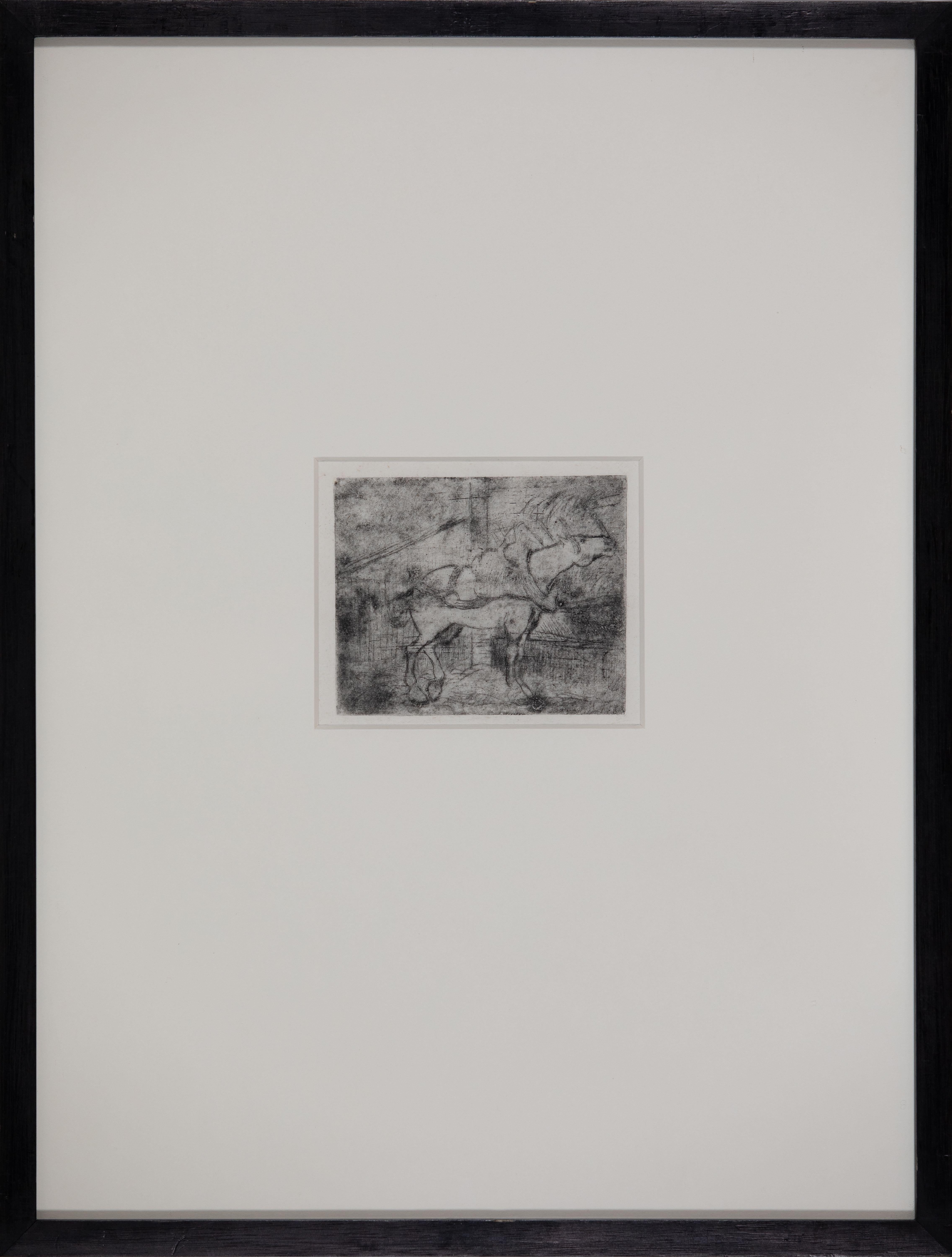 Cheval par Félix Pissarro - Eau-forte en vente 1