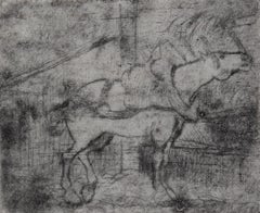 Pferd von Félix Pissarro - Radierung