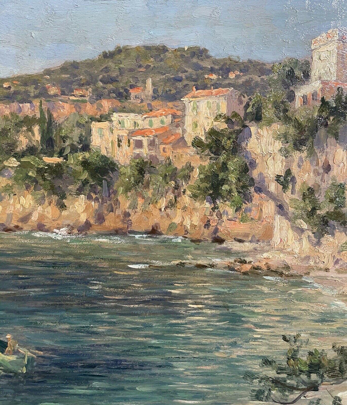 FELIX PLANQUETTE (1873-1964) SIGNED IMPRESSIONIST OIL - MEDITERRANEAN COASTLINE - Impressionist Painting by Felix Planquette