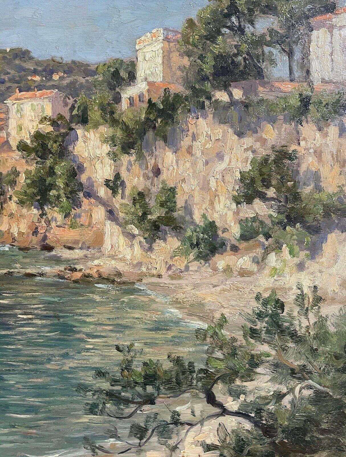 Artist/ School: Felix Planquette 1873-1964, French. Signed lower corner.

Title: The Tranquil Coastline of the South of France.

Medium: oil painting, on board. 

Size:      frame: 17 x 20 inches
           painting: 13 x 16 inches
       