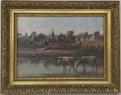 Sunny Landscape with Cows