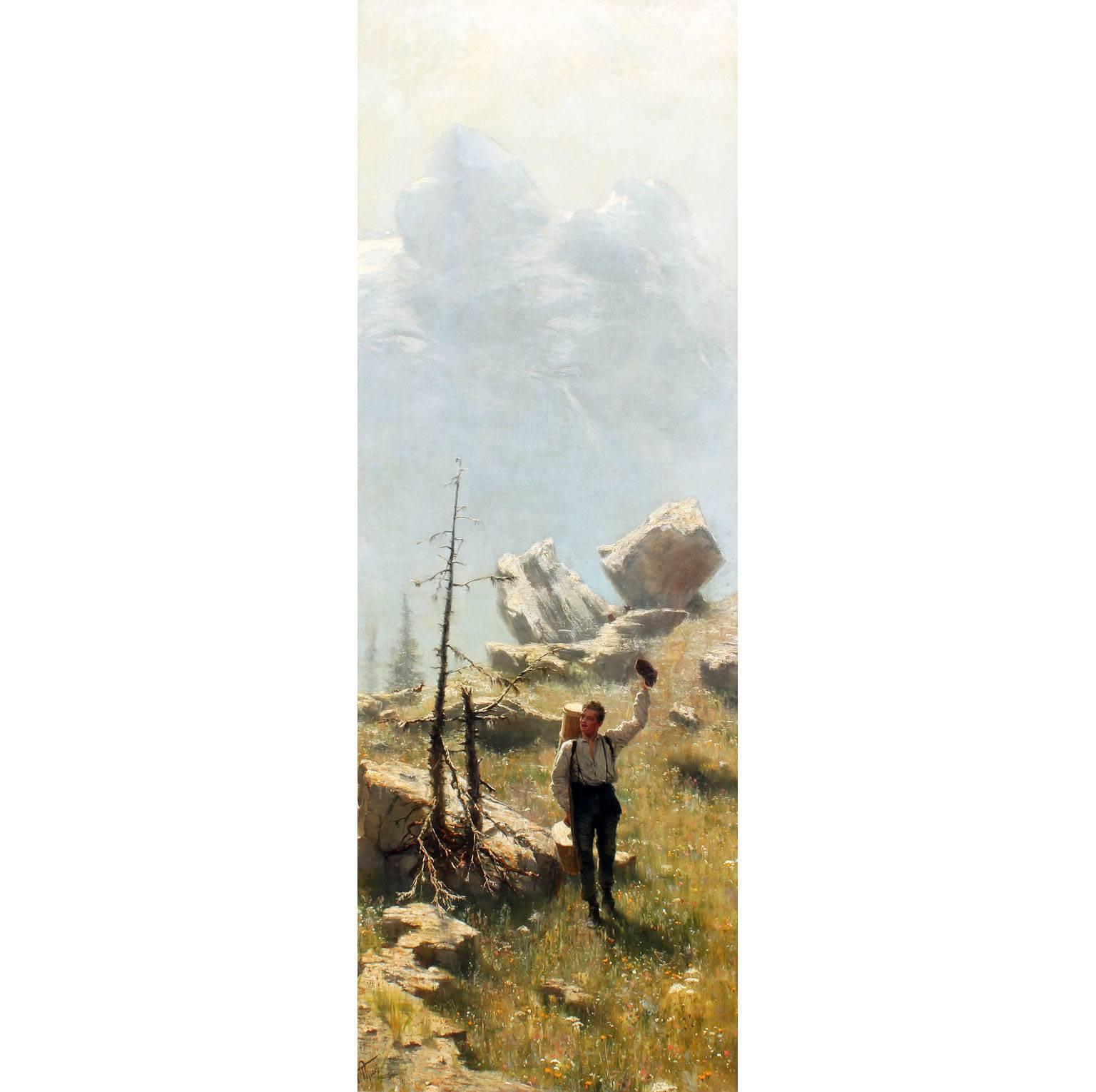 Felix Possart (German, 1837-1928) a large oil on canvas 