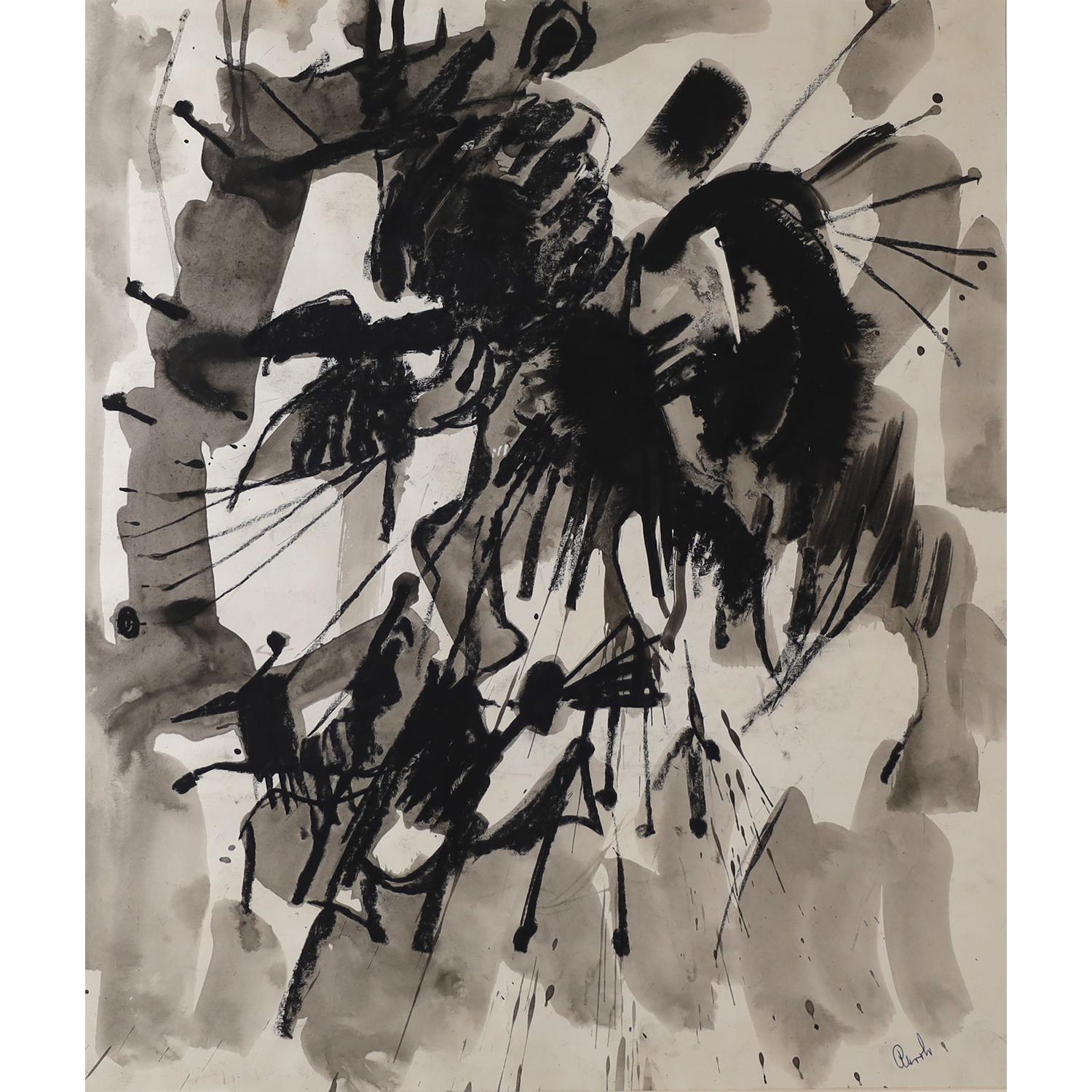 Abstract Drawing de Felix Ruvolo - American Abstract Expressionist painting by well-known SF Bay area artist