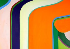 "Infusion" Large Scale Mid Century Color Field Painting, Signed, 1967