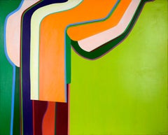 "Infusione" Pittura di campo a colori di grande scala del Medioevo, firmata, 1967