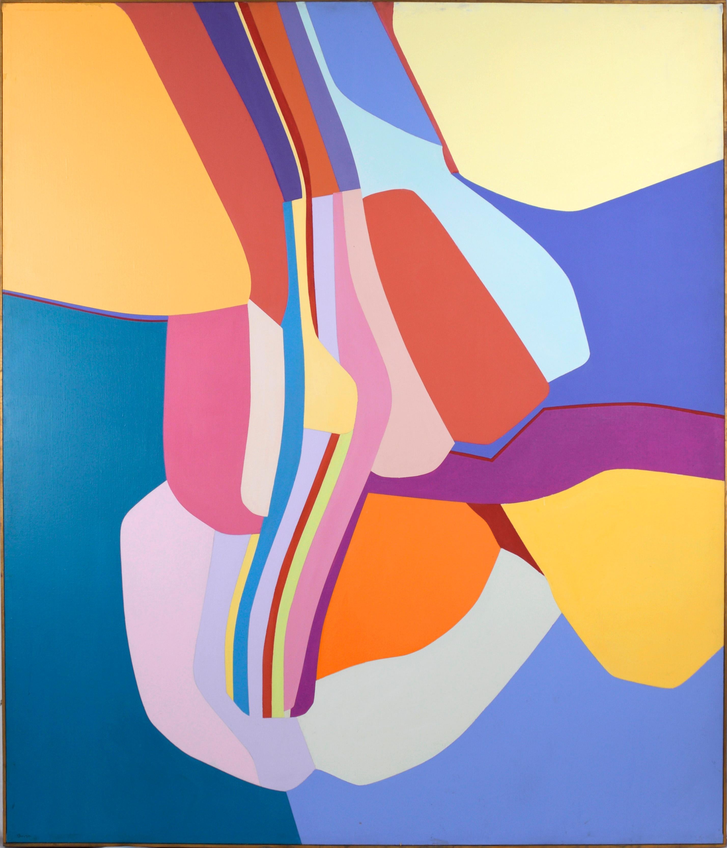 "Open Portals" Large Scale Color Field Painting, Signed, 1960s, 70x60