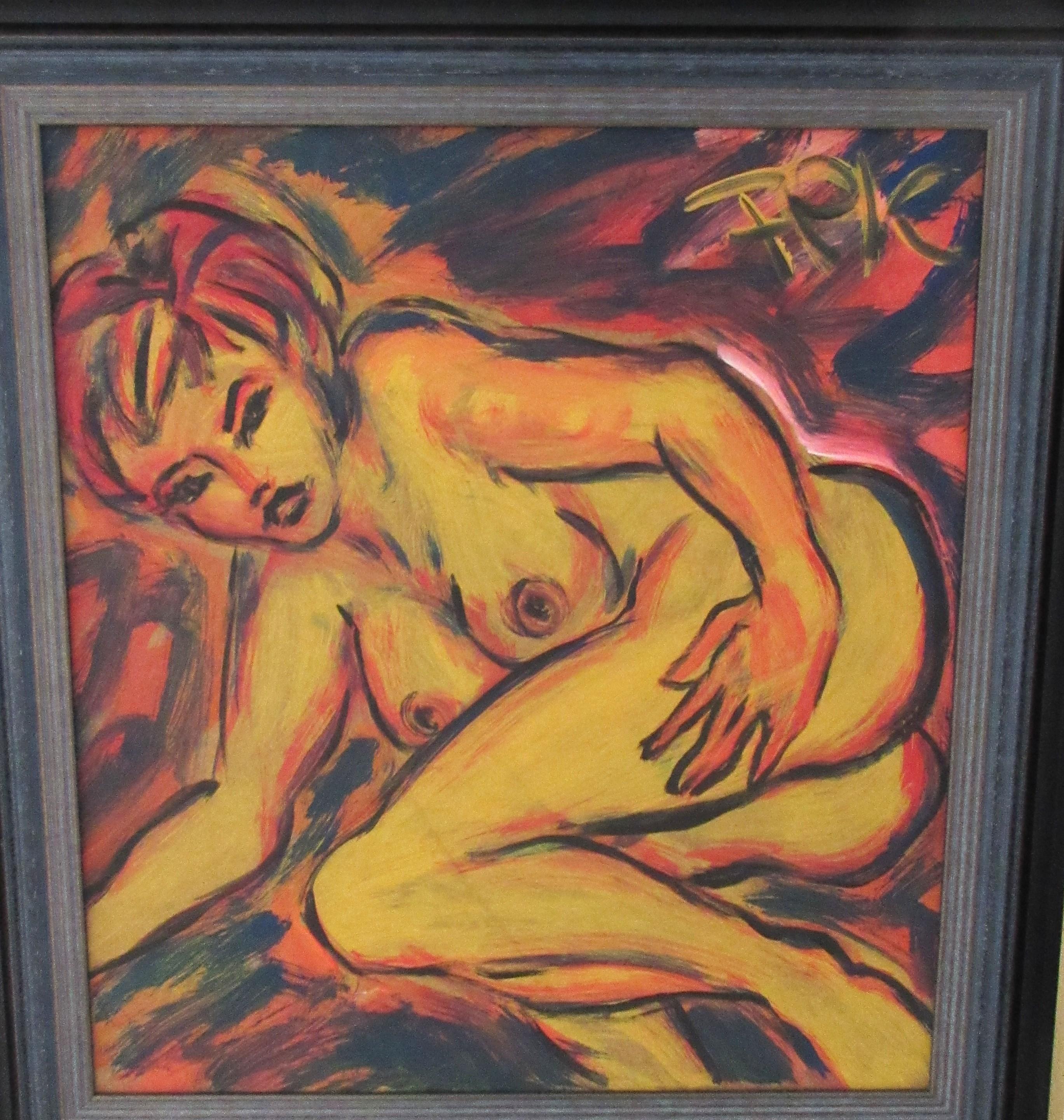Flirtare con Jasmin - Painting di Felix Samuel Pfefferkorn