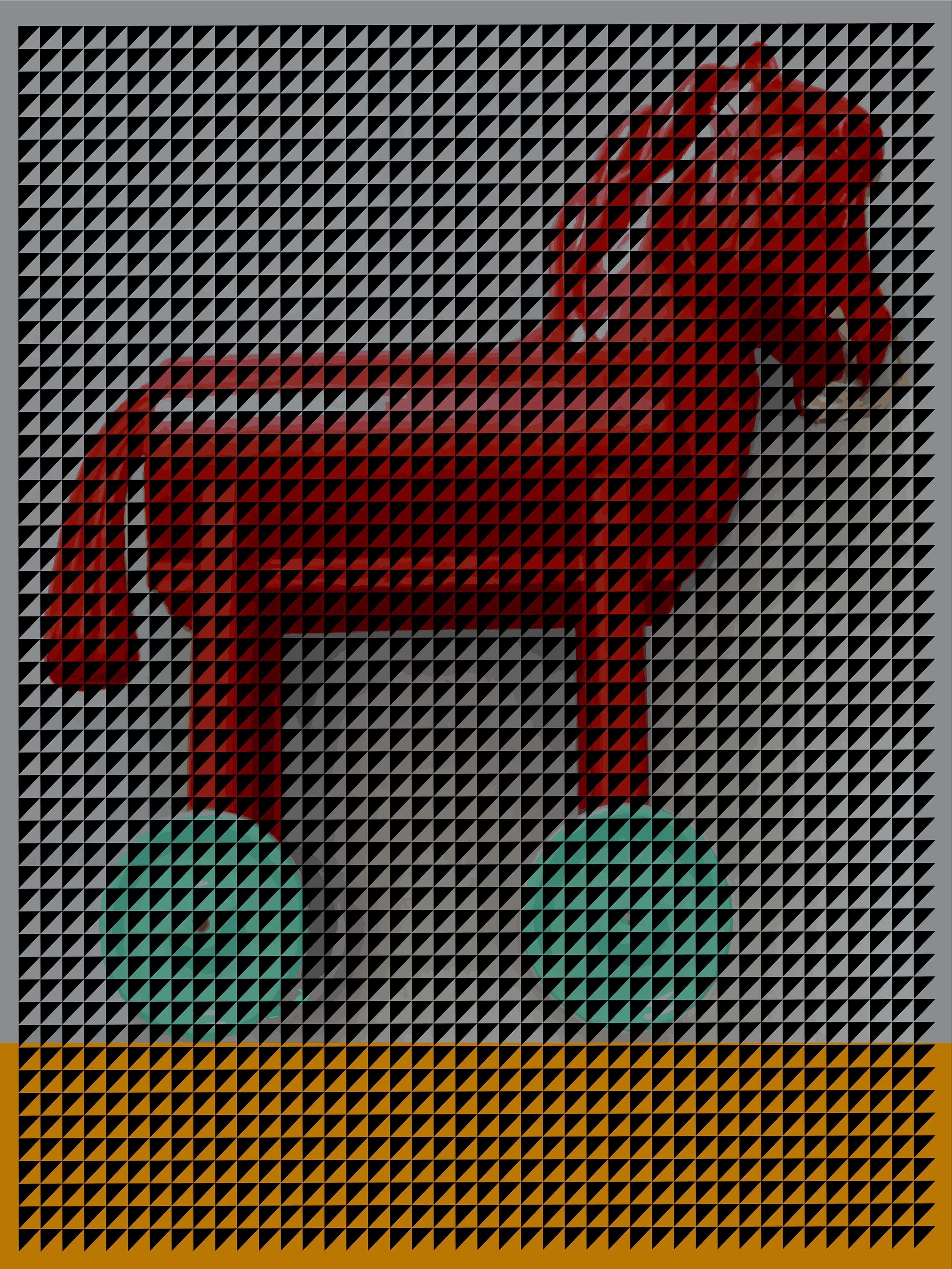 Rocking Horse, Digital on Paper - Print by Felix Stern