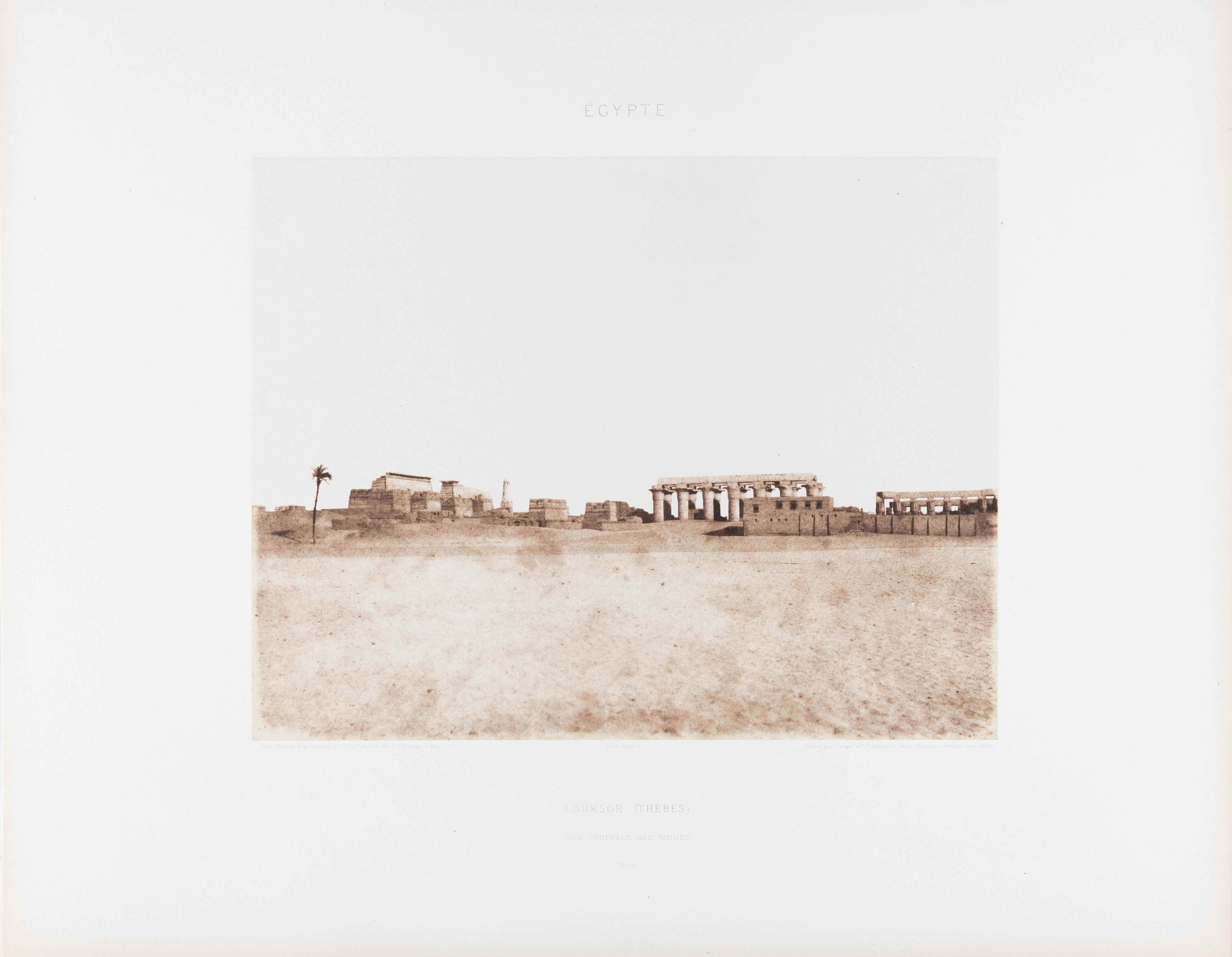 Thebes, Egypt - Silver Landscape Photograph by Felix Teynard