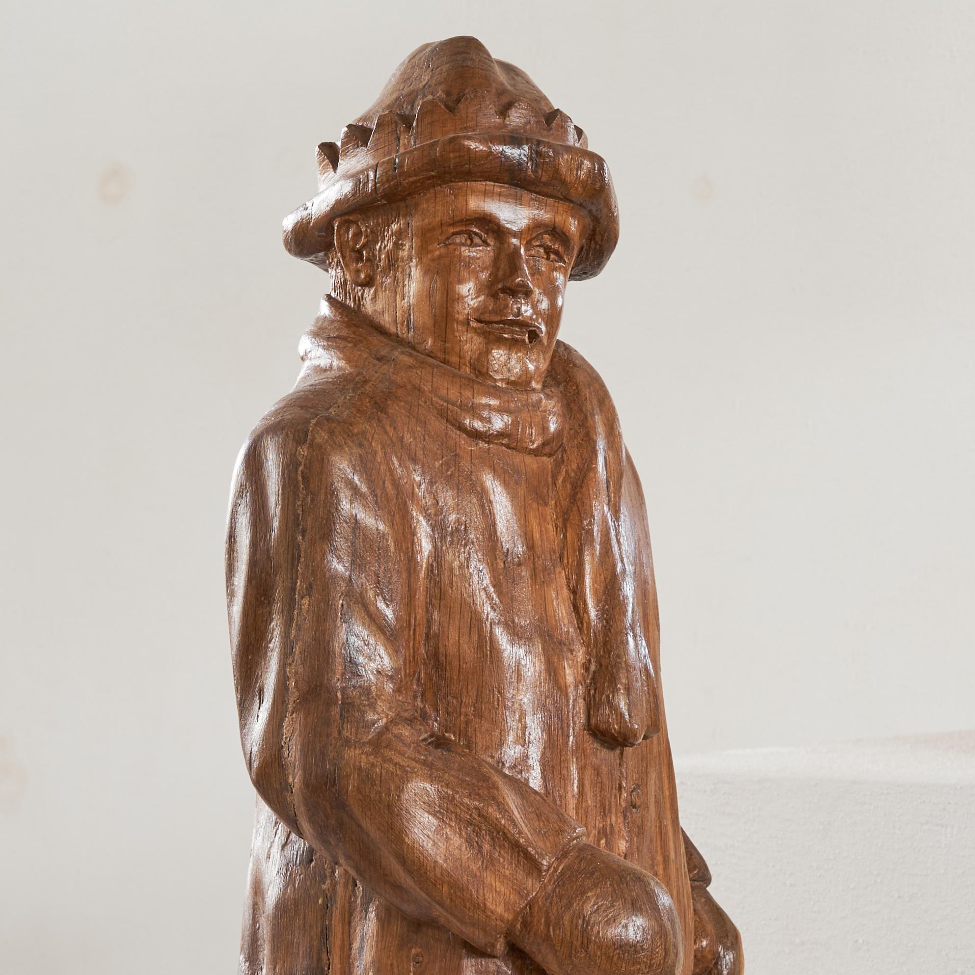 Felix Timmermans '3 Wise Men' Flemish Folk Art Sculptures in Carved Wood 1970 For Sale 7