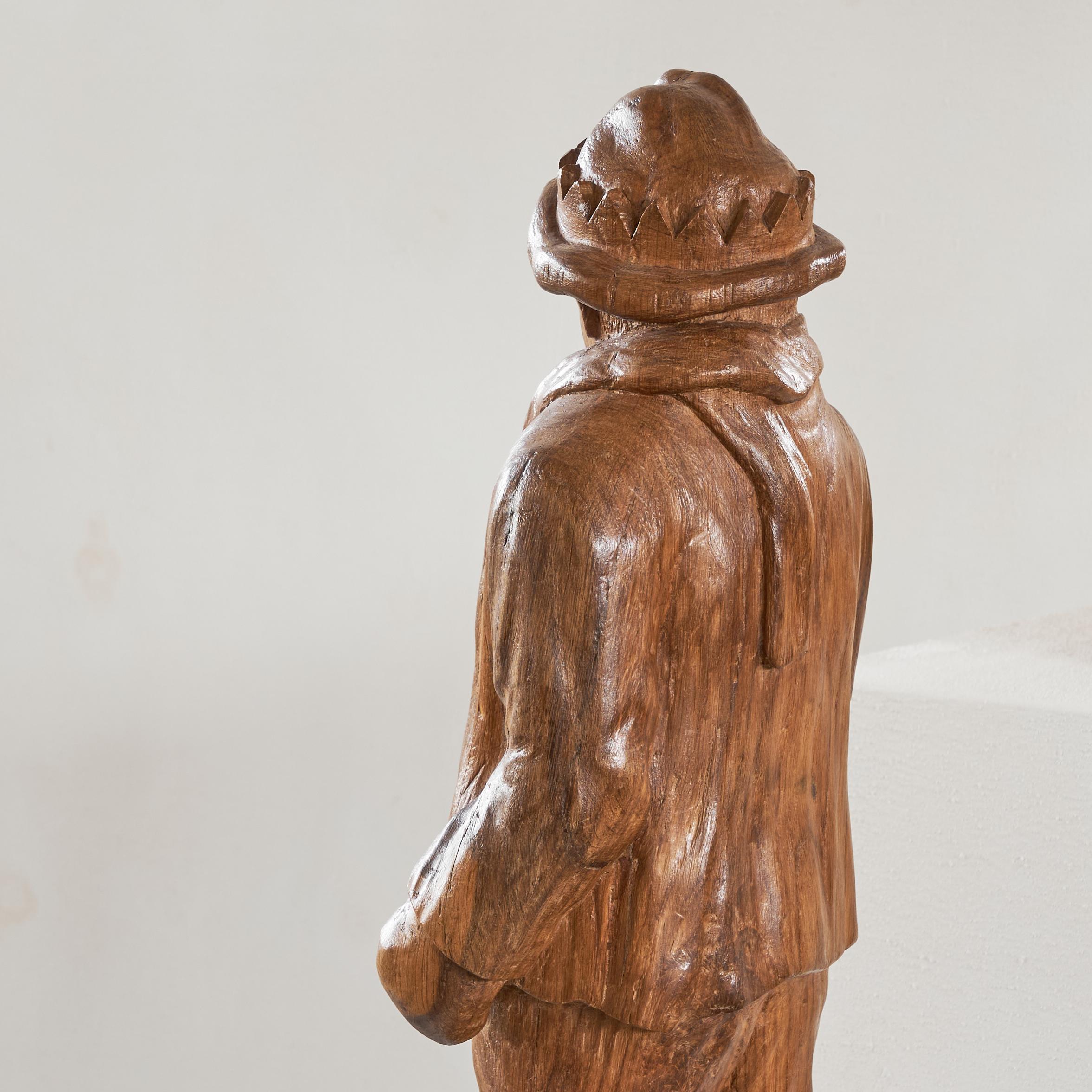 Felix Timmermans '3 Wise Men' Flemish Folk Art Sculptures in Carved Wood 1970 For Sale 8