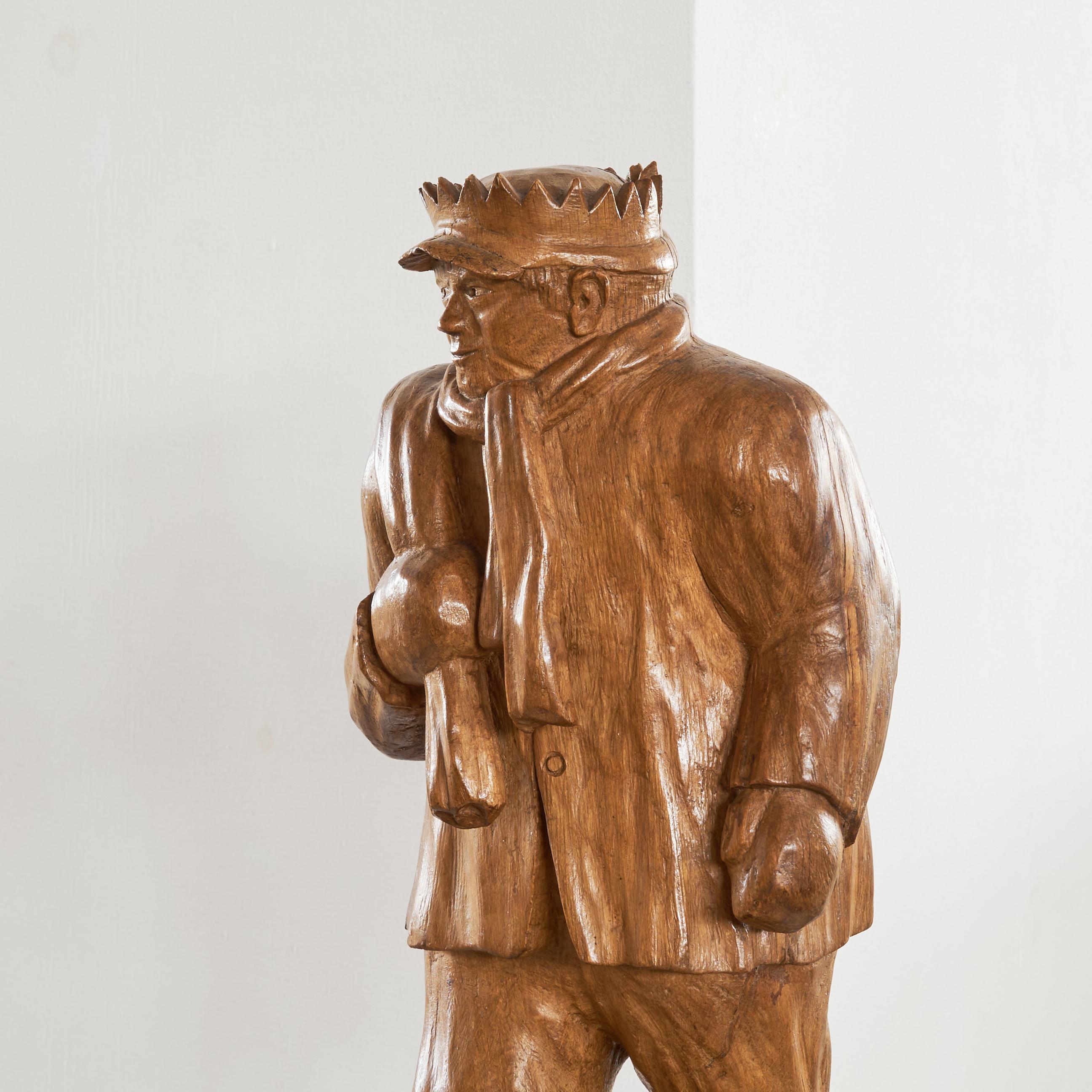 Felix Timmermans '3 Wise Men' Flemish Folk Art Sculptures in Carved Wood 1970 For Sale 11