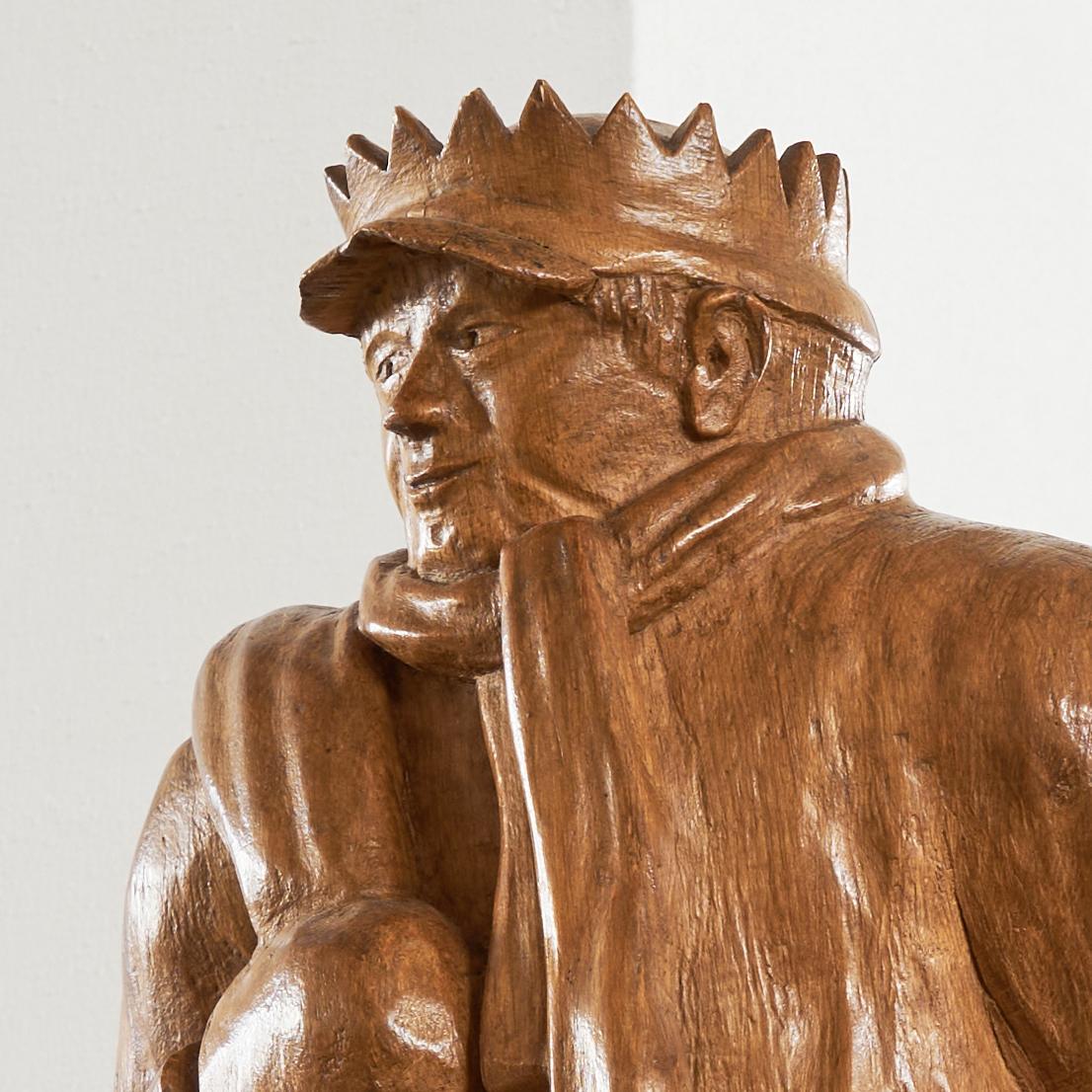 Felix Timmermans 'Les 3 Rois Mages' Sculptures d'Art Populaire Flamand en Wood Carved 1970 en vente 4