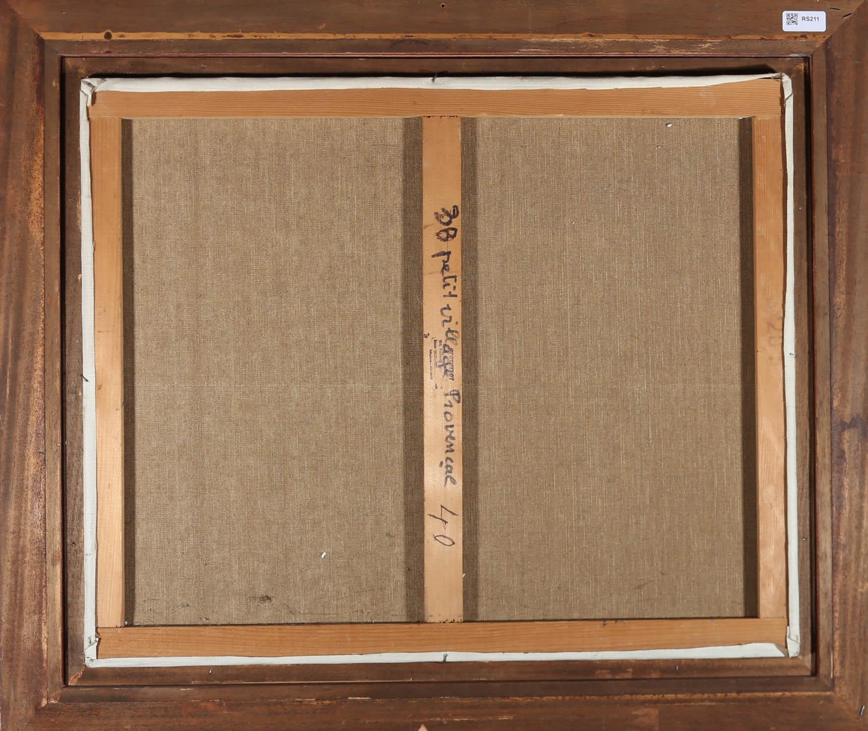 Félix Tisot (1909-1979) - École française Huile du milieu du siècle, Un village de province 3